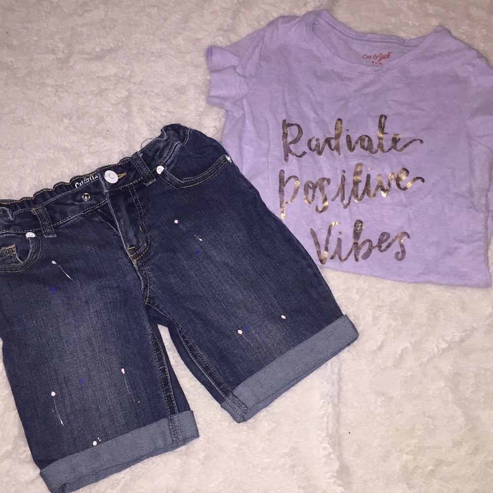 T shirt and burnish shirt set size 8